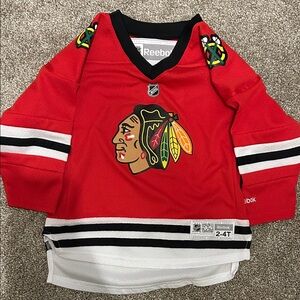 Reebok Kids Red and Black Hockey Jersey